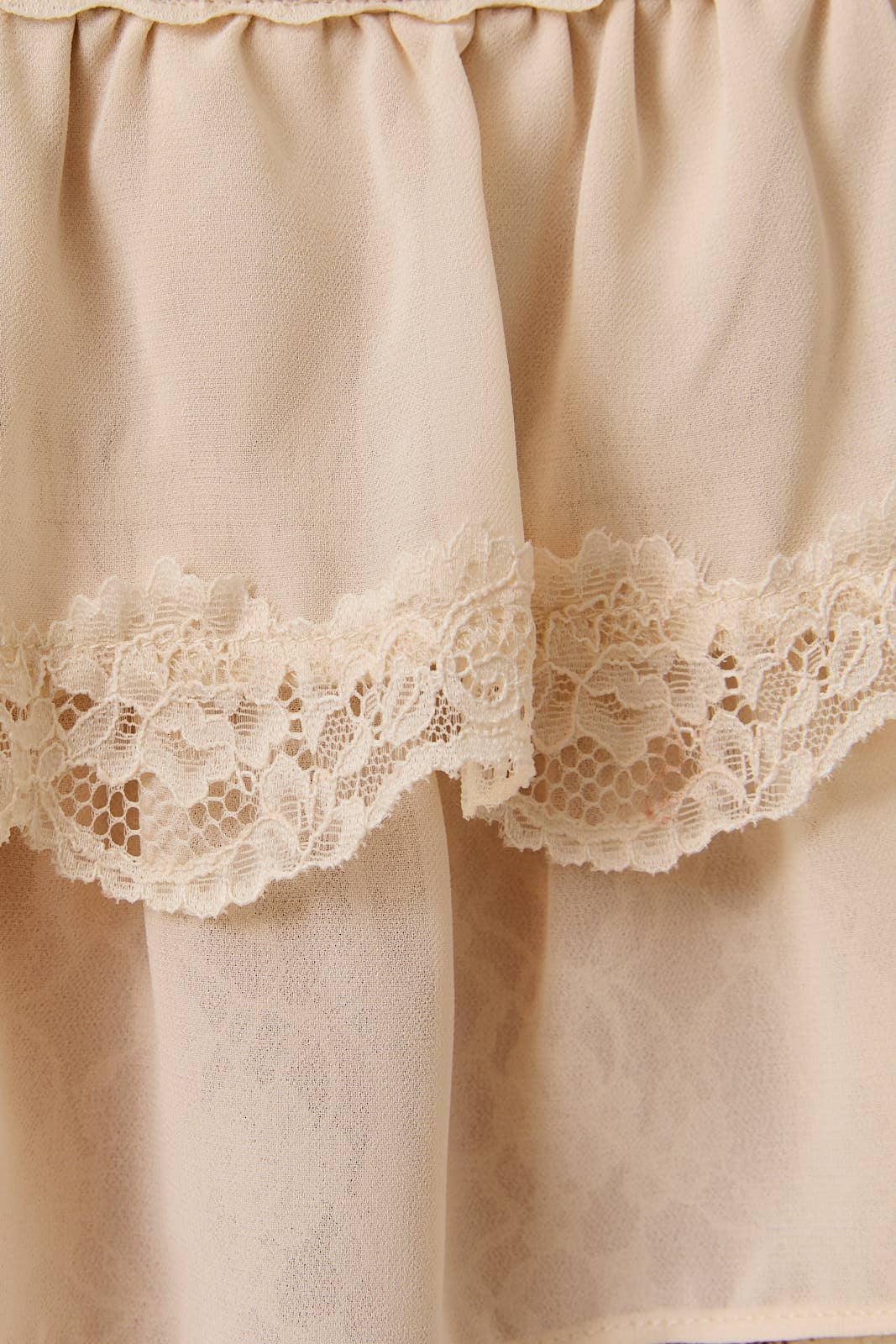 Lace Trim Layered Top