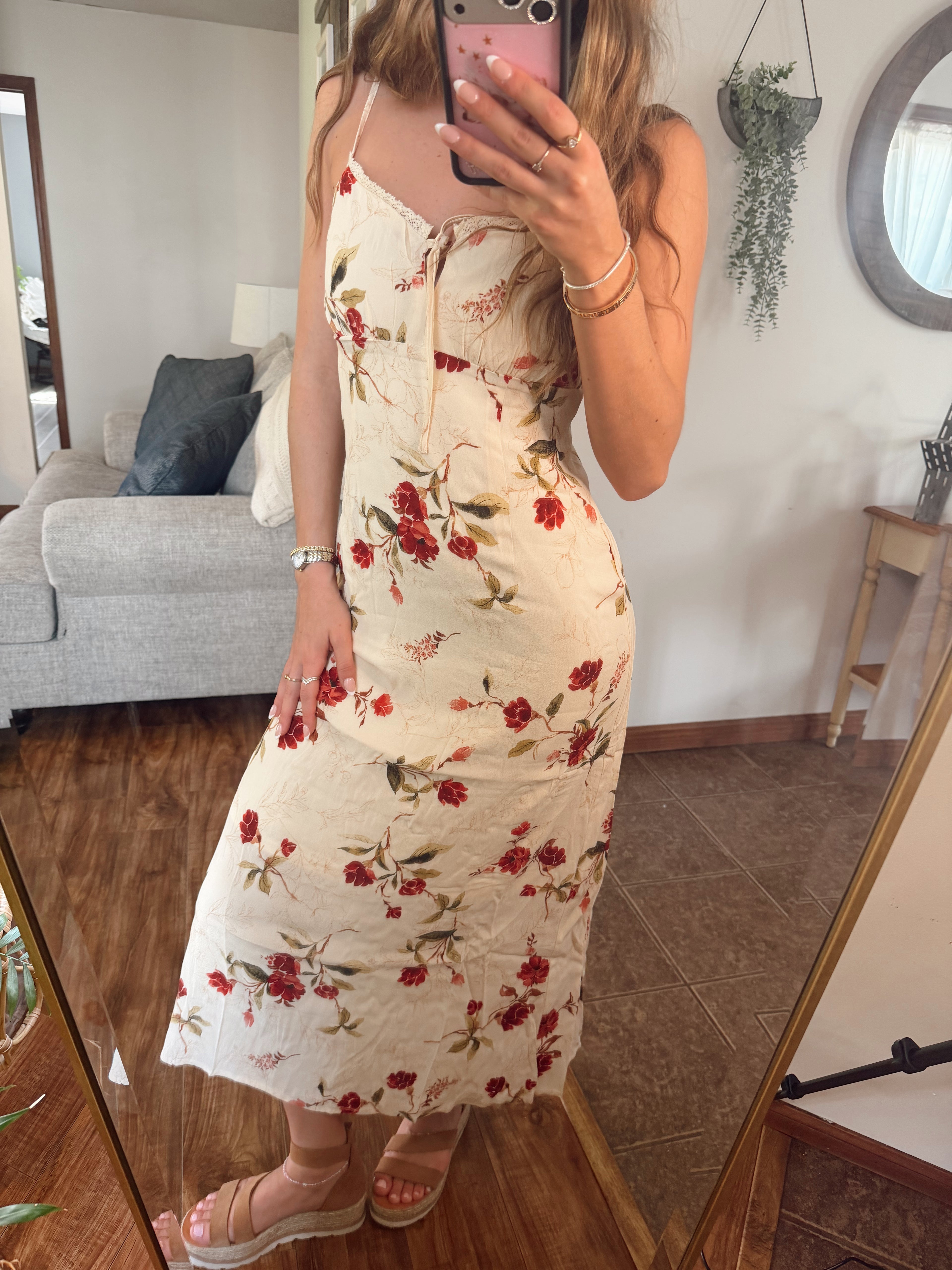 Floral Slip Midi Dress