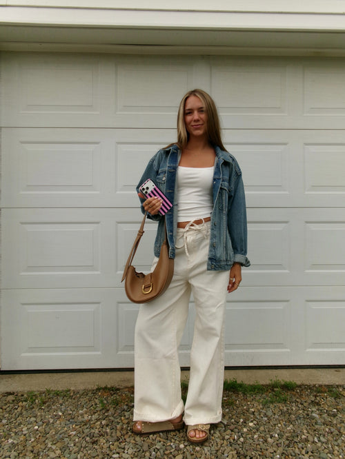Drawstring Denim Pant
